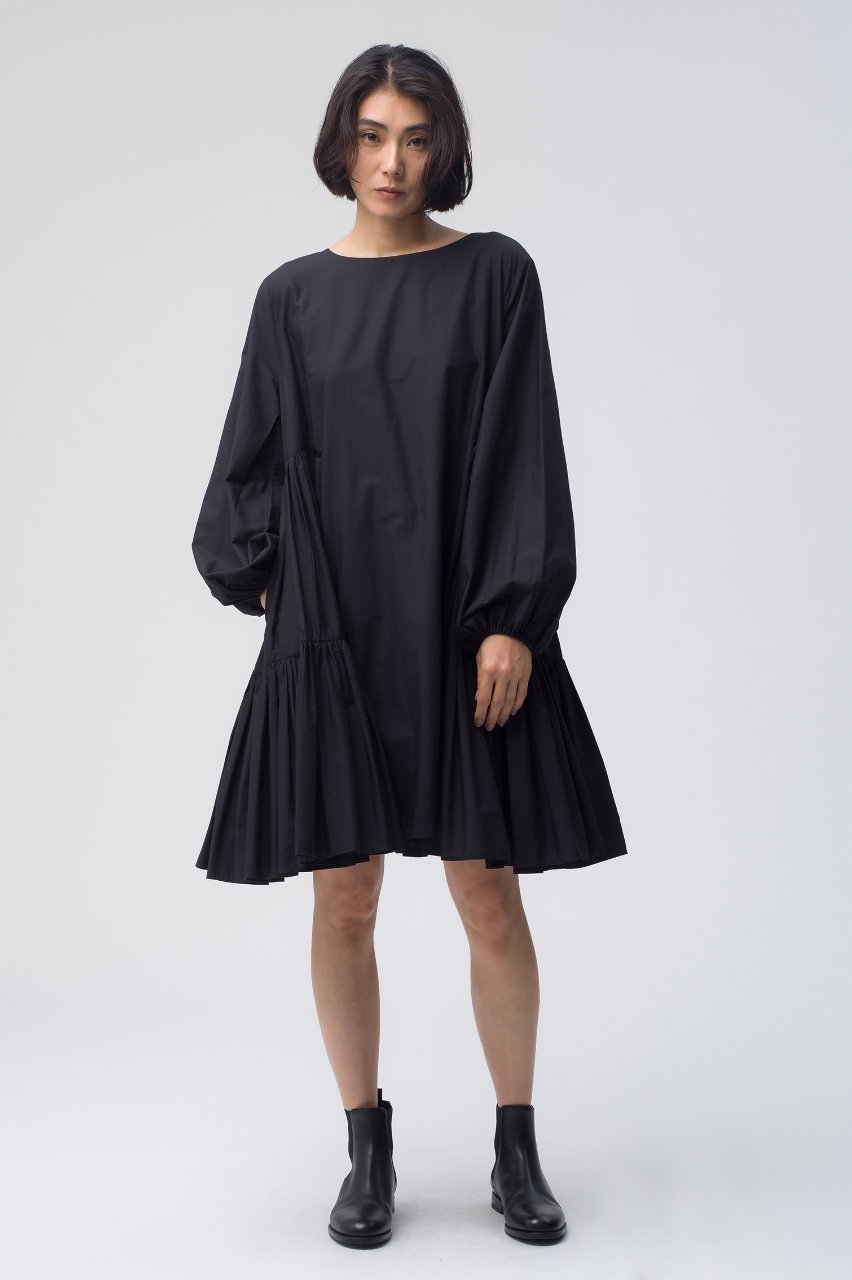 【マーレット/MERLETTE】のBYWARD ギャザースリーブ ティアードドレス 人気、トレンドファッション・服の通販 founy(ファニー) 　ファッション　Fashion　レディースファッション　Fashion for Women　ワンピース　Dresses　フォーマル・パーティードレス・結婚式用ドレス　Elegant & Casual Dresses　チュニック　Tunic Tops & Dresses　ギャザー　Gathered, Ruffled　スリーブ　Sleeve, Long Sleeve / Short Sleeve　チュニック　Tunic, Long Top　フェミニン　Feminine, Girly　フレア　Flare, Flared　再入荷　Restock / Back in Stock　定番　Standard, Basic Item　other-6|ID: prp329100002710399 ipo3291000000036909091