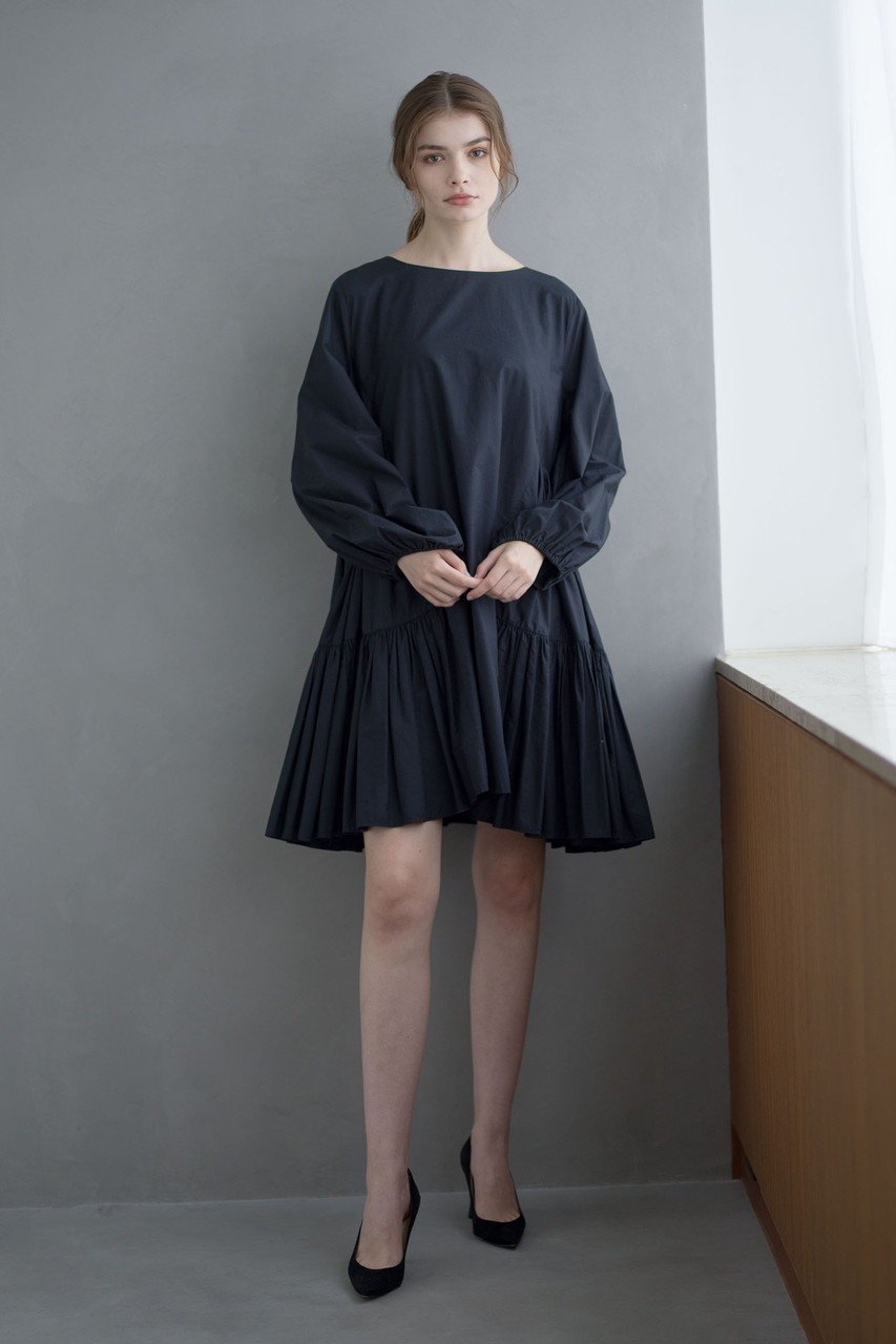 【マーレット/MERLETTE】のBYWARD ギャザースリーブ ティアードドレス 人気、トレンドファッション・服の通販 founy(ファニー) 　ファッション　Fashion　レディースファッション　Fashion for Women　ワンピース　Dresses　フォーマル・パーティードレス・結婚式用ドレス　Elegant & Casual Dresses　チュニック　Tunic Tops & Dresses　ギャザー　Gathered, Ruffled　スリーブ　Sleeve, Long Sleeve / Short Sleeve　チュニック　Tunic, Long Top　フェミニン　Feminine, Girly　フレア　Flare, Flared　再入荷　Restock / Back in Stock　定番　Standard, Basic Item　other-8|ID: prp329100002710399 ipo3291000000036909093