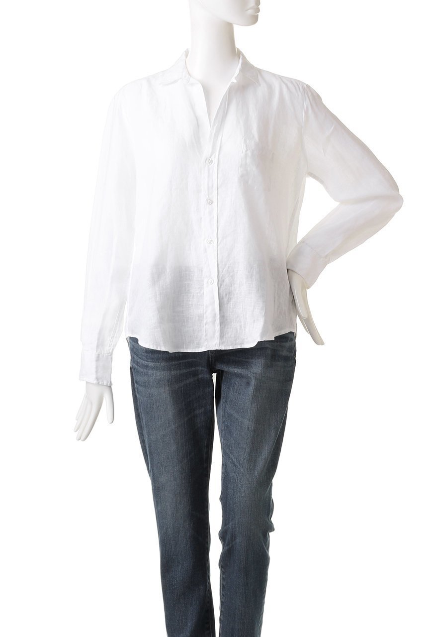 【フランク&アイリーン/Frank&Eileen】のEILEEN ホワイトリネンシャツ 人気、トレンドファッション・服の通販 founy(ファニー) 　ファッション　Fashion　レディースファッション　WOMEN　トップス・カットソー　Tops/Tshirt　シャツ/ブラウス　Shirts/Blouses　シンプル　Simple　スリーブ　Sleeve　リネン　Linen　ロング　Long　定番　Standard　長袖　Long Sleeve　other-2|ID: prp329100002717780 ipo3291000000031419435