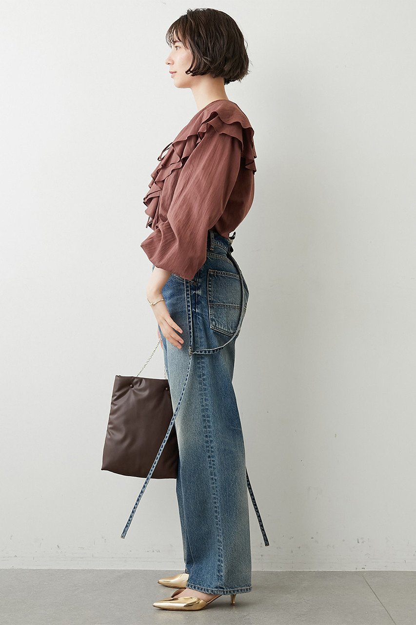 【ウィムガゼット/Whim Gazette】のサスペンダーDENIM 人気、トレンドファッション・服の通販 founy(ファニー) 　ファッション　Fashion　レディースファッション　Fashion for Women　パンツ　Pants & Trousers　デニムパンツ・ジーンズ・美脚デニム　Denim Jeans & Pants　アシンメトリー　Asymmetrical Style　サスペンダー　Suspenders, Braces　シンプル　Simple, Minimal　ストレート　Straight, Straight Cut　センター　Center, Center Line　デニム　Denim, Jeans Material　ユーズド　Used, Vintage-Look　other-3|ID: prp329100002721686 ipo3291000000035851487