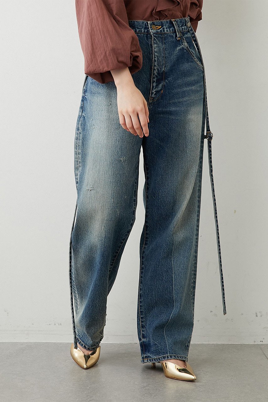 【ウィムガゼット/Whim Gazette】のサスペンダーDENIM 人気、トレンドファッション・服の通販 founy(ファニー) 　ファッション　Fashion　レディースファッション　Fashion for Women　パンツ　Pants & Trousers　デニムパンツ・ジーンズ・美脚デニム　Denim Jeans & Pants　アシンメトリー　Asymmetrical Style　サスペンダー　Suspenders, Braces　シンプル　Simple, Minimal　ストレート　Straight, Straight Cut　センター　Center, Center Line　デニム　Denim, Jeans Material　ユーズド　Used, Vintage-Look　other-2|ID: prp329100002721686 ipo3291000000036581055