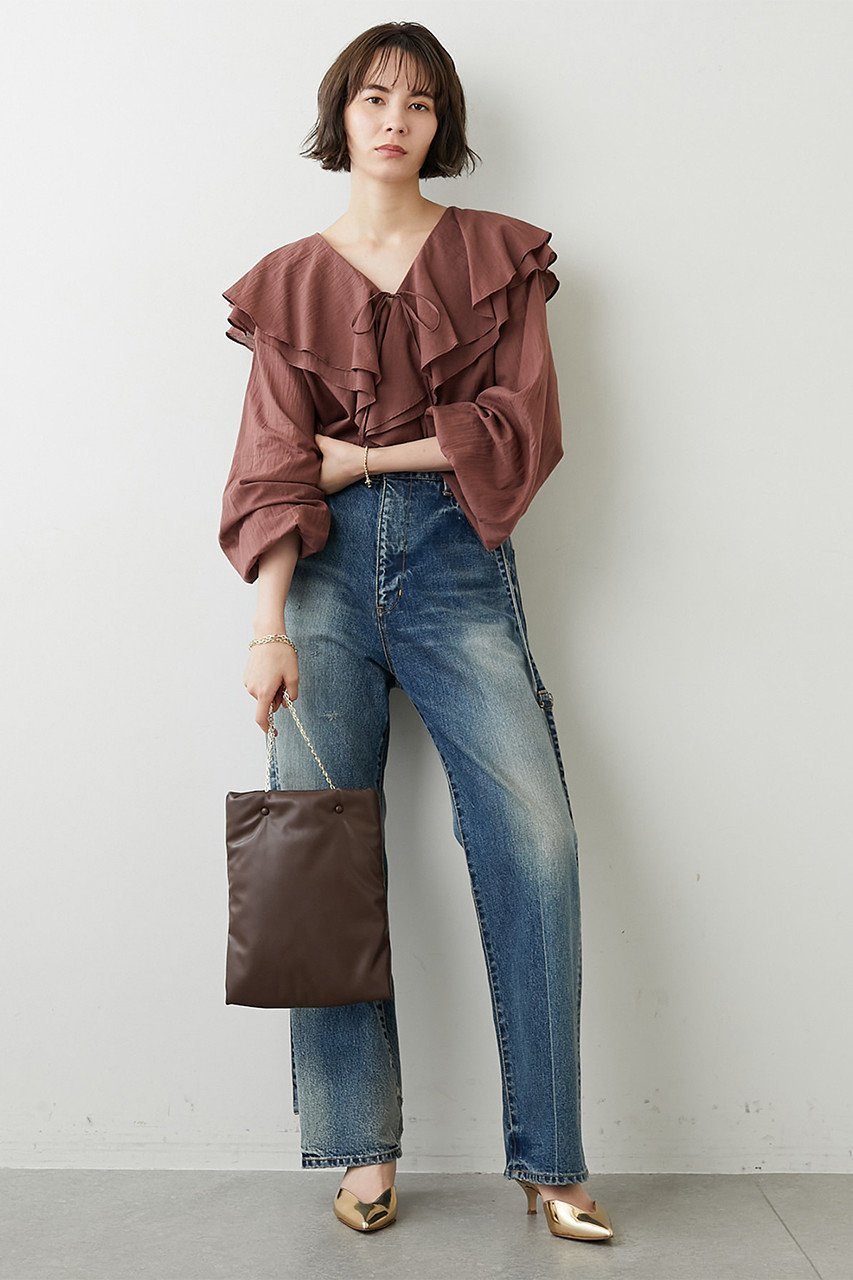 【ウィムガゼット/Whim Gazette】のサスペンダーDENIM 人気、トレンドファッション・服の通販 founy(ファニー) 　ファッション　Fashion　レディースファッション　Fashion for Women　パンツ　Pants & Trousers　デニムパンツ・ジーンズ・美脚デニム　Denim Jeans & Pants　アシンメトリー　Asymmetrical Style　サスペンダー　Suspenders, Braces　シンプル　Simple, Minimal　ストレート　Straight, Straight Cut　センター　Center, Center Line　デニム　Denim, Jeans Material　ユーズド　Used, Vintage-Look　other-5|ID: prp329100002721686 ipo3291000000036581059