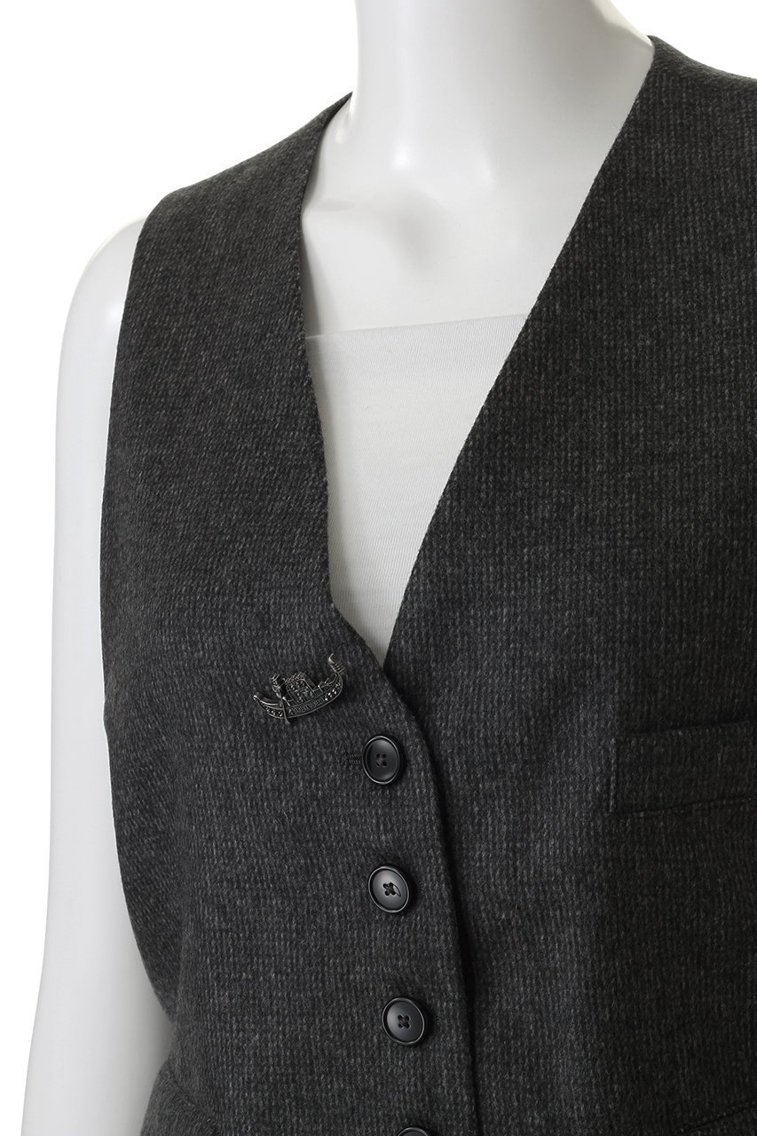 【エリオポール/heliopole】の【BARENA】GILET ROMEO-MICRO 人気、トレンドファッション・服の通販 founy(ファニー) 　ファッション　Fashion　レディースファッション　Fashion for Women　アウター　Coat / Outerwear Collection　レディースジャケット・軽アウター　Jackets　ジャケット　Jacket, Outerwear　チェック　Check, Plaid, Tartan　ブローチ　Brooch, Pin Brooch　ベスト　Vest, Waistcoat　メランジ　Melange, Mixed Yarn　リボン　Ribbon, Bow　A/W・秋冬　Autumn/Winter　other-5|ID: prp329100002731606 ipo3291000000035655413