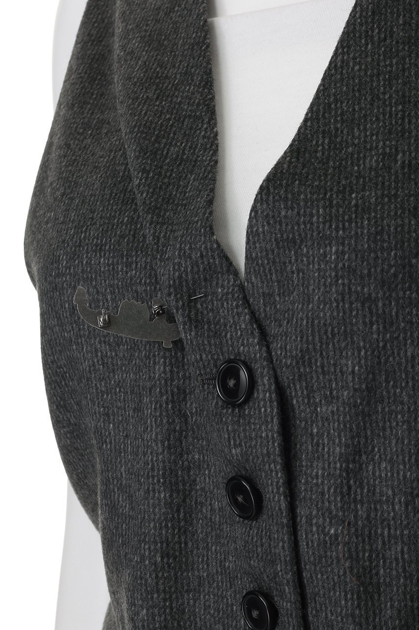 【エリオポール/heliopole】の【BARENA】GILET ROMEO-MICRO 大人の最旬トレンドファッション＆コーディネート founy(ファウニー) 　ファッション　Fashion　レディースファッション　Fashion for Women　アウター　Coat / Outerwear Collection　レディースジャケット・軽アウター　Jackets　ジャケット　Jacket, Outerwear　チェック　Check, Plaid, Tartan　ブローチ　Brooch, Pin Brooch　ベスト　Vest, Waistcoat　メランジ　Melange, Mixed Yarn　リボン　Ribbon, Bow　A/W・秋冬　Autumn/Winter　other-6|ID: prp329100002731606 ipo3291000000036797845