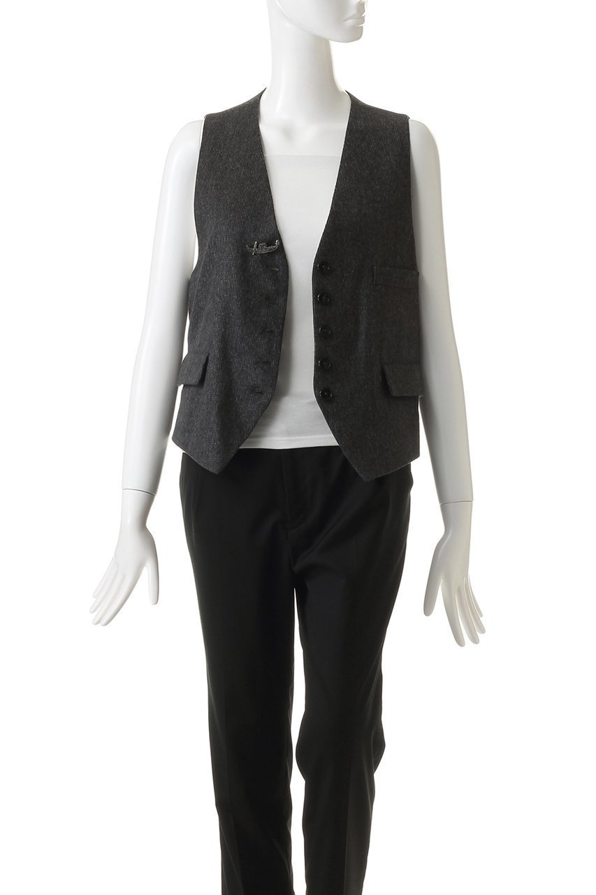 【エリオポール/heliopole】の【BARENA】GILET ROMEO-MICRO 大人の最旬トレンドファッション＆コーディネート founy(ファウニー) 　ファッション　Fashion　レディースファッション　Fashion for Women　アウター　Coat / Outerwear Collection　レディースジャケット・軽アウター　Jackets　ジャケット　Jacket, Outerwear　チェック　Check, Plaid, Tartan　ブローチ　Brooch, Pin Brooch　ベスト　Vest, Waistcoat　メランジ　Melange, Mixed Yarn　リボン　Ribbon, Bow　A/W・秋冬　Autumn/Winter　other-8|ID: prp329100002731606 ipo3291000000036797847