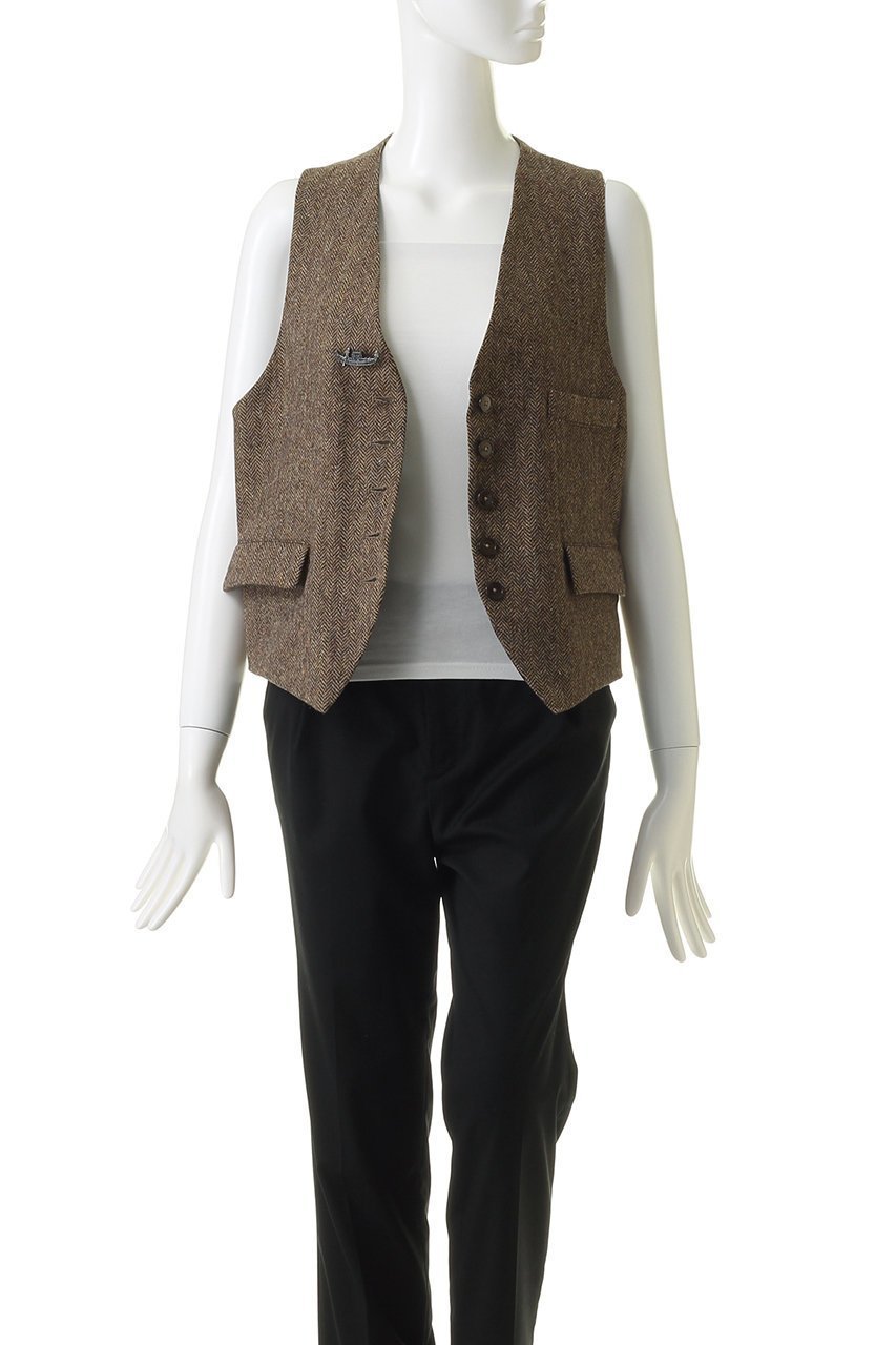 【エリオポール/heliopole】の【BARENA】GILET ROMEO-SAGITTA 人気、トレンドファッション・服の通販 founy(ファニー) 　ファッション　Fashion　レディースファッション　Fashion for Women　アウター　Coat / Outerwear Collection　レディースジャケット・軽アウター　Jackets　ジャケット　Jacket, Outerwear　ブローチ　Brooch, Pin Brooch　ベスト　Vest, Waistcoat　メランジ　Melange, Mixed Yarn　リボン　Ribbon, Bow　A/W・秋冬　Autumn/Winter　other-8|ID: prp329100002731607 ipo3291000000032913693