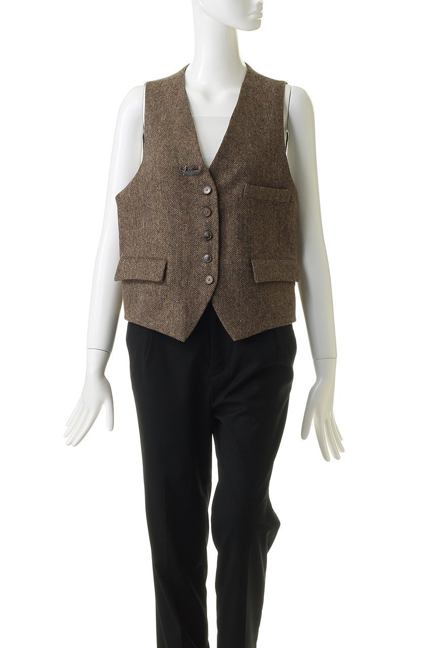 【エリオポール/heliopole】の【BARENA】GILET ROMEO-SAGITTA 人気、トレンドファッション・服の通販 founy(ファニー) 　ファッション　Fashion　レディースファッション　Fashion for Women　アウター　Coat / Outerwear Collection　レディースジャケット・軽アウター　Jackets　ジャケット　Jacket, Outerwear　ブローチ　Brooch, Pin Brooch　ベスト　Vest, Waistcoat　メランジ　Melange, Mixed Yarn　リボン　Ribbon, Bow　A/W・秋冬　Autumn/Winter　other-2|ID: prp329100002731607 ipo3291000000035655395