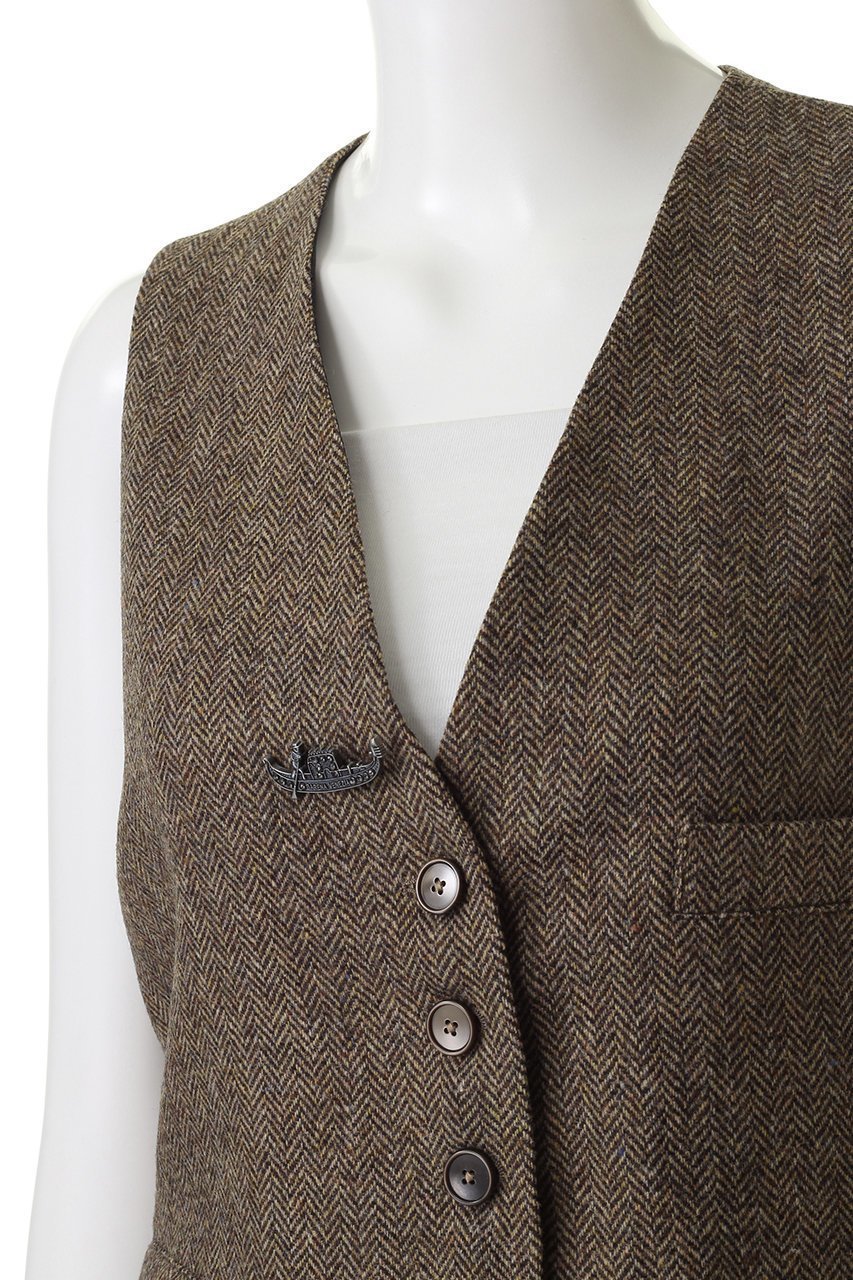 【エリオポール/heliopole】の【BARENA】GILET ROMEO-SAGITTA 人気、トレンドファッション・服の通販 founy(ファニー) 　ファッション　Fashion　レディースファッション　Fashion for Women　アウター　Coat / Outerwear Collection　レディースジャケット・軽アウター　Jackets　ジャケット　Jacket, Outerwear　ブローチ　Brooch, Pin Brooch　ベスト　Vest, Waistcoat　メランジ　Melange, Mixed Yarn　リボン　Ribbon, Bow　A/W・秋冬　Autumn/Winter　other-5|ID: prp329100002731607 ipo3291000000035655398