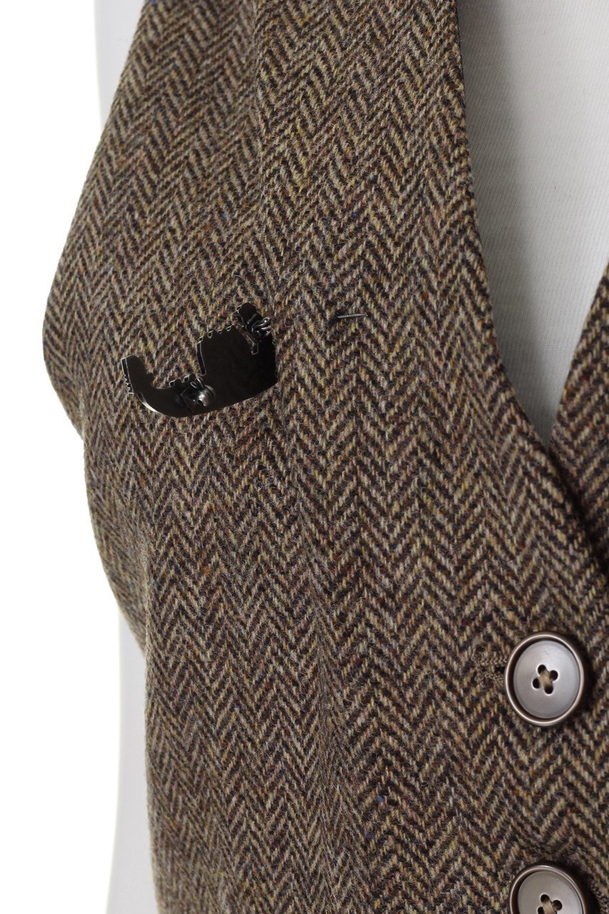 【エリオポール/heliopole】の【BARENA】GILET ROMEO-SAGITTA 人気、トレンドファッション・服の通販 founy(ファニー) 　ファッション　Fashion　レディースファッション　Fashion for Women　アウター　Coat / Outerwear Collection　レディースジャケット・軽アウター　Jackets　ジャケット　Jacket, Outerwear　ブローチ　Brooch, Pin Brooch　ベスト　Vest, Waistcoat　メランジ　Melange, Mixed Yarn　リボン　Ribbon, Bow　A/W・秋冬　Autumn/Winter　other-6|ID: prp329100002731607 ipo3291000000035655400