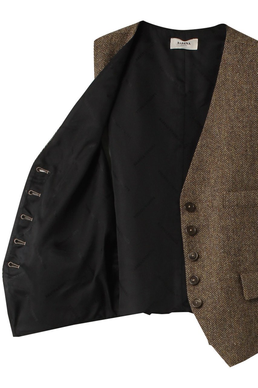 【エリオポール/heliopole】の【BARENA】GILET ROMEO-SAGITTA 人気、トレンドファッション・服の通販 founy(ファニー) 　ファッション　Fashion　レディースファッション　Fashion for Women　アウター　Coat / Outerwear Collection　レディースジャケット・軽アウター　Jackets　ジャケット　Jacket, Outerwear　ブローチ　Brooch, Pin Brooch　ベスト　Vest, Waistcoat　メランジ　Melange, Mixed Yarn　リボン　Ribbon, Bow　A/W・秋冬　Autumn/Winter　other-7|ID: prp329100002731607 ipo3291000000035655403