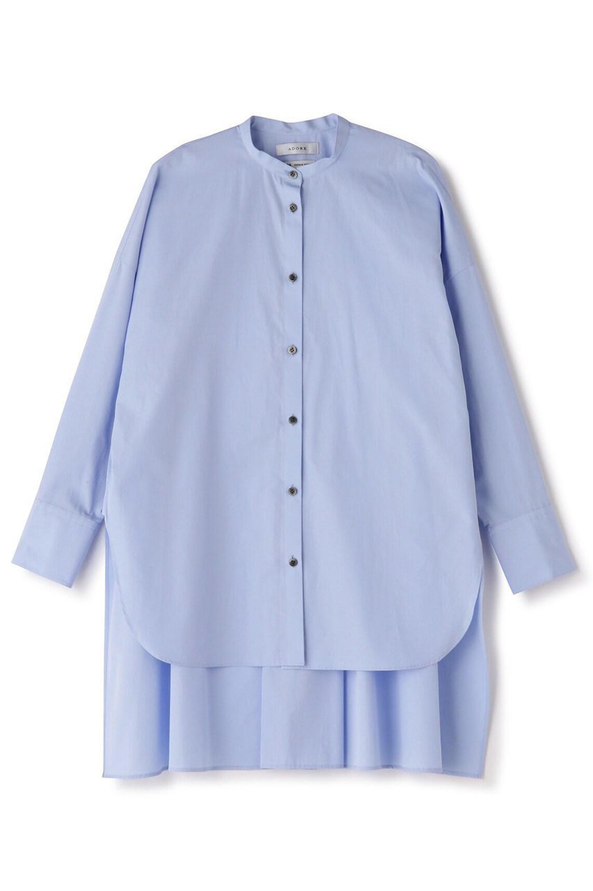 【アドーア/ADORE】のTHOMAS MASON COブロードシャツ 人気、トレンドファッション・服の通販 founy(ファニー) 　ファッション　Fashion　レディースファッション　Fashion for Women　トップス・カットソー　Cut & Sew Tops　シャツ・ブラウス・オフィスカジュアル　Elegant Blouses & Button-Ups　イタリア　Italy　インナー　Innerwear　シンプル　Simple, Minimal　スタンダード　Standard, Basic　スリーブ　Sleeve, Long Sleeve / Short Sleeve　ティアード　Tiered, Tiered Style　ブロード　Broadcloth, Fine Cotton　ヘムライン　Hemline, Bottom Cut　ロング　Long, Long-Length　おすすめ　Recommended / Our Picks　other-2|ID: prp329100002736745 ipo3291000000035248594