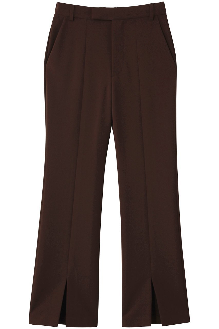 【ウィムガゼット/Whim Gazette】のフロントスリットパンツ インテリア・キッズ・メンズ・レディースファッション・服の通販 founy(ファニー) 　ファッション　Fashion　レディースファッション　Fashion for Women　パンツ　Pants & Trousers　ストレッチ　Stretch, Stretchy Fabric　スリット　Slit, Slit Detail　フレア　Flare, Flared　フロント　Front, Front Design　エレガント 上品　Elegant　ブラウン|ID: prp329100002760243 ipo3291000000033450928