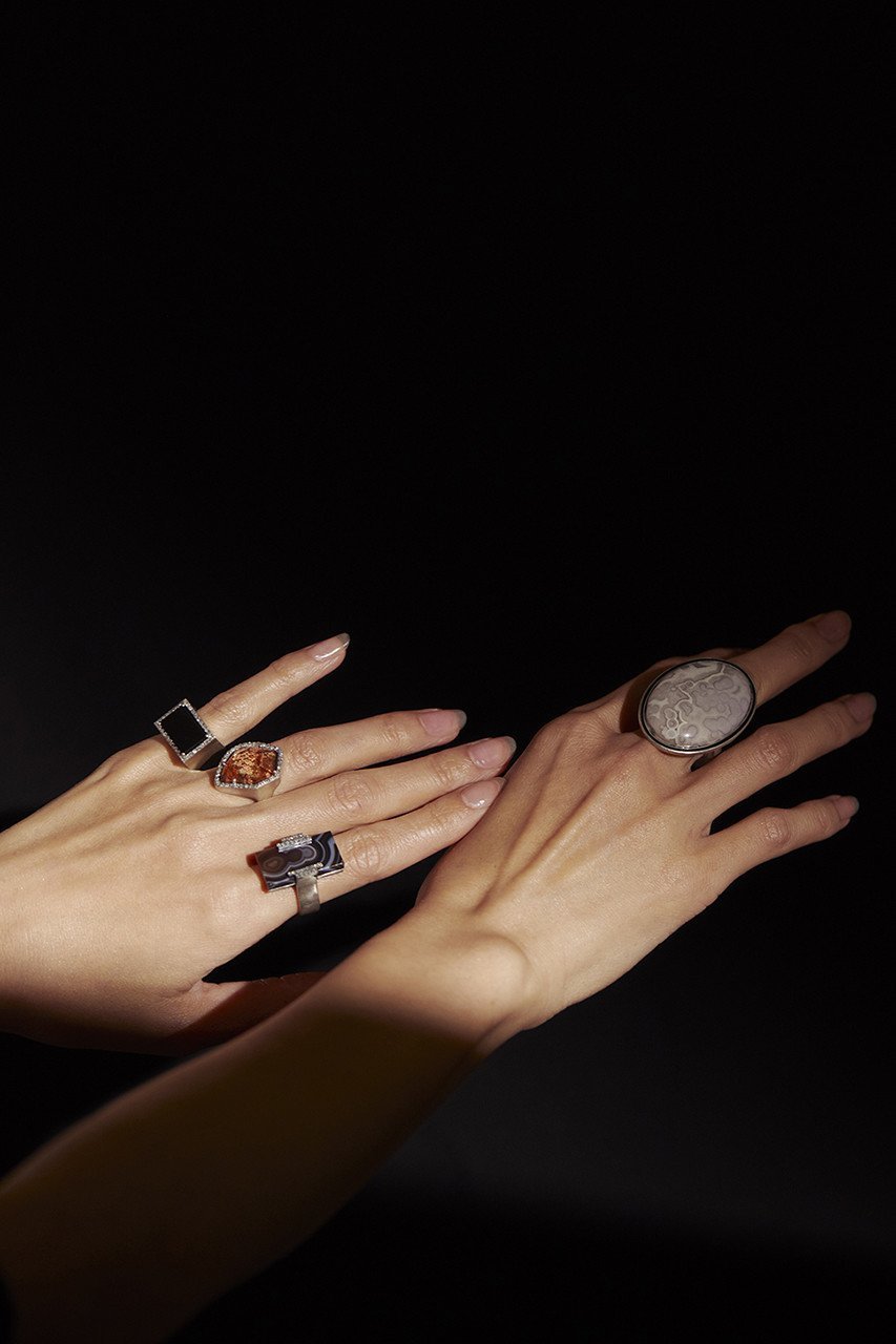 【アドリン ヒュー/Adlin Hue】のOcean Jasper Agatha Ring 人気、トレンドファッション・服の通販 founy(ファニー) 　ファッション　Fashion　レディースファッション　Fashion for Women　ジュエリー　Jewelry　エナメル　Patent Leather　ストーン　Stone, Gem-Like　モダン　Modern, Contemporary　other-4|ID: prp329100002760314 ipo3291000000035757570