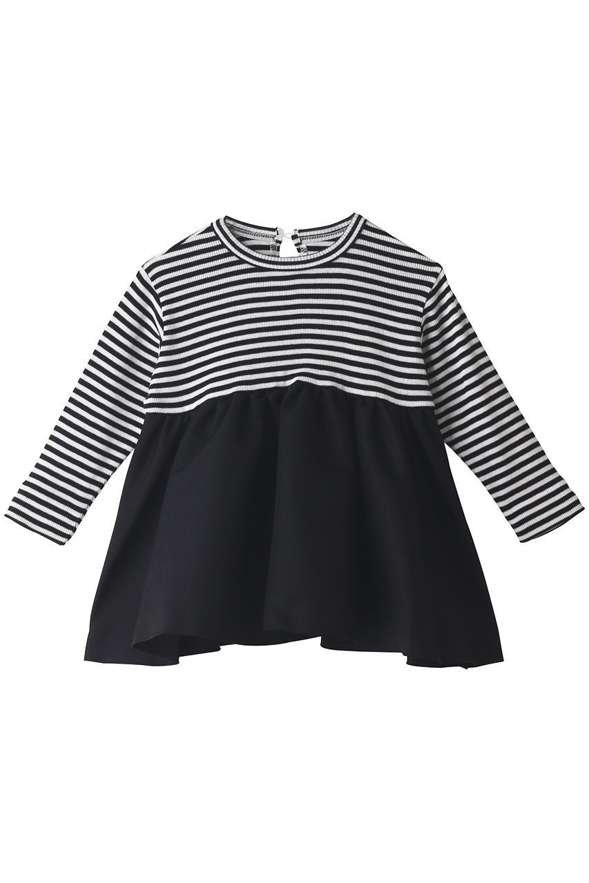 【アミカ/AMICA / KIDS】の【BABY&KIDS】ボーダーバレリーナロングT-ドレス 人気、トレンドファッション・服の通販 founy(ファニー) 　ファッション　Fashion　キッズファッション　Fashion for Kids　ワンピース　Dresses　グログラン　Grosgrain, Grosgrain Ribbon　ドレス　Dress, One-Piece　ボーダー　Border, Stripe　モダン　Modern, Contemporary　モノトーン　Monotone, Black and White　リラックス　Relax, Relaxed Fit　人気　Popular, Best Seller　秋　Autumn　 other-1|ID: prp329100002773040 ipo3291000000032844078