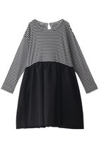 【アミカ/AMICA / KIDS】の【BABY&KIDS】ボーダーバレリーナロングT-ドレス 人気、トレンドファッション・服の通販 founy(ファニー) ファッション Fashion キッズファッション Fashion for Kids ワンピース Dresses グログラン Grosgrain, Grosgrain Ribbon ドレス Dress, One-Piece ボーダー Border, Stripe モダン Modern, Contemporary モノトーン Monotone, Black and White リラックス Relax, Relaxed Fit 人気 Popular, Best Seller 秋 Autumn thumbnail ホワイト×ブラック(8Y-11Y)|ID: prp329100002773040 ipo3291000000032844090
