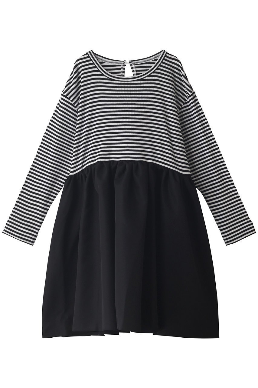 【アミカ/AMICA / KIDS】の【BABY&KIDS】ボーダーバレリーナロングT-ドレス インテリア・キッズ・メンズ・レディースファッション・服の通販 founy(ファニー) 　ファッション　Fashion　キッズファッション　Fashion for Kids　ワンピース　Dresses　グログラン　Grosgrain, Grosgrain Ribbon　ドレス　Dress, One-Piece　ボーダー　Border, Stripe　モダン　Modern, Contemporary　モノトーン　Monotone, Black and White　リラックス　Relax, Relaxed Fit　人気　Popular, Best Seller　秋　Autumn　ホワイト×ブラック(8Y-11Y)|ID: prp329100002773040 ipo3291000000032844090