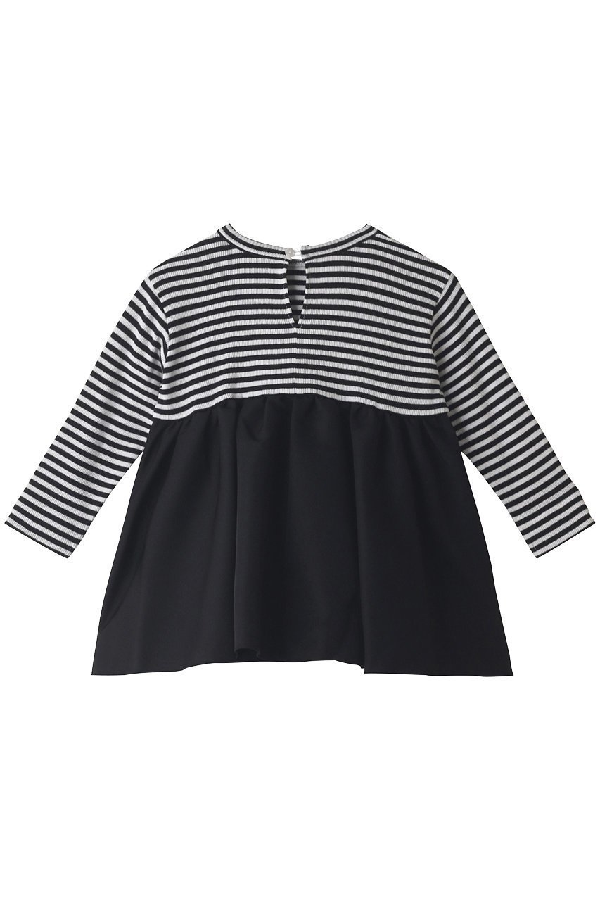 【アミカ/AMICA / KIDS】の【BABY&KIDS】ボーダーバレリーナロングT-ドレス ホワイト×ブラック(8Y-11Y) 8Y-11Y 人気、トレンドファッション・服の通販 founy(ファニー) 　ファッション　Fashion　キッズファッション　Fashion for Kids　ワンピース　Dresses　グログラン　Grosgrain, Grosgrain Ribbon　ドレス　Dress, One-Piece　ボーダー　Border, Stripe　モダン　Modern, Contemporary　モノトーン　Monotone, Black and White　リラックス　Relax, Relaxed Fit　人気　Popular, Best Seller　秋　Autumn　other-2|ID: prp329100002773040 ipo3291000000036192517