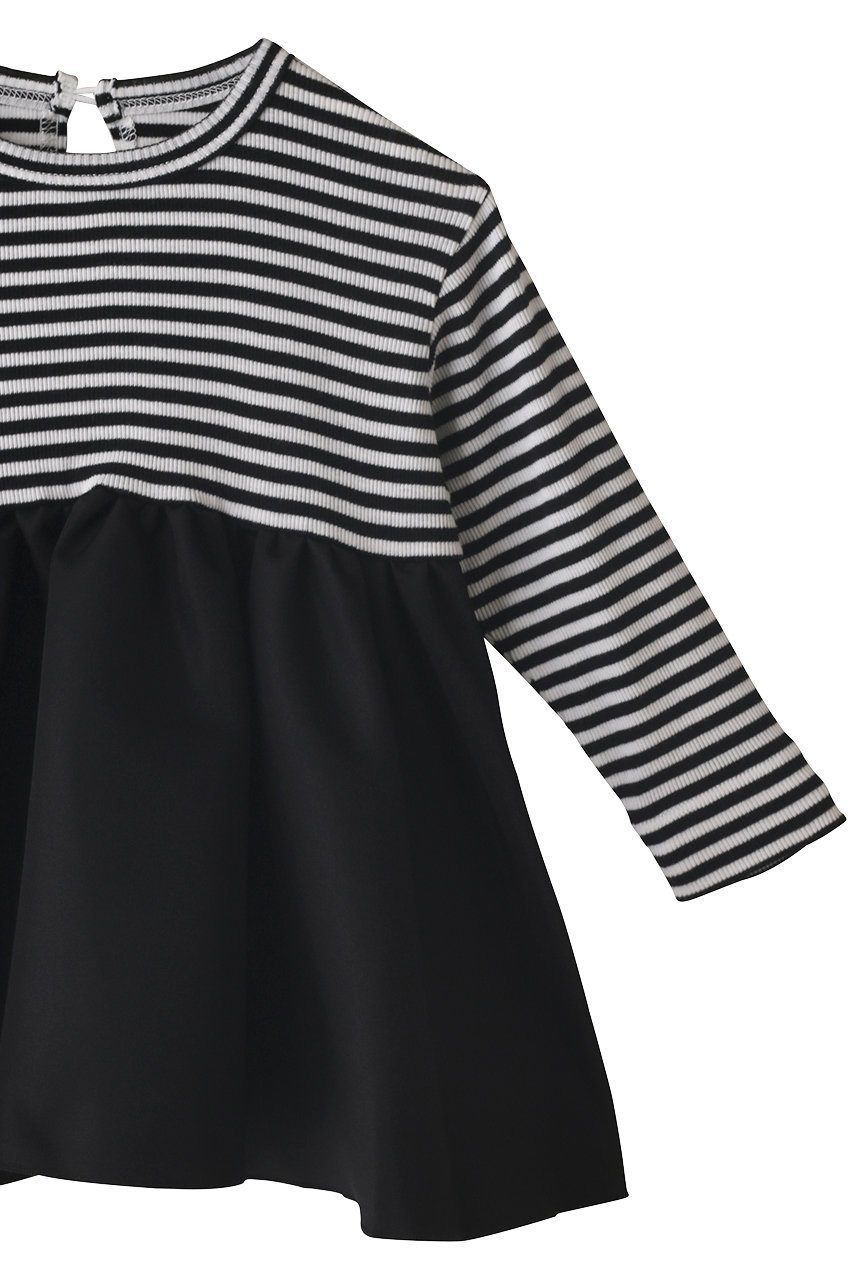 【アミカ/AMICA / KIDS】の【BABY&KIDS】ボーダーバレリーナロングT-ドレス ホワイト×ブラック(8Y-11Y) 8Y-11Y 人気、トレンドファッション・服の通販 founy(ファニー) 　ファッション　Fashion　キッズファッション　Fashion for Kids　ワンピース　Dresses　グログラン　Grosgrain, Grosgrain Ribbon　ドレス　Dress, One-Piece　ボーダー　Border, Stripe　モダン　Modern, Contemporary　モノトーン　Monotone, Black and White　リラックス　Relax, Relaxed Fit　人気　Popular, Best Seller　秋　Autumn　other-3|ID: prp329100002773040 ipo3291000000036192518