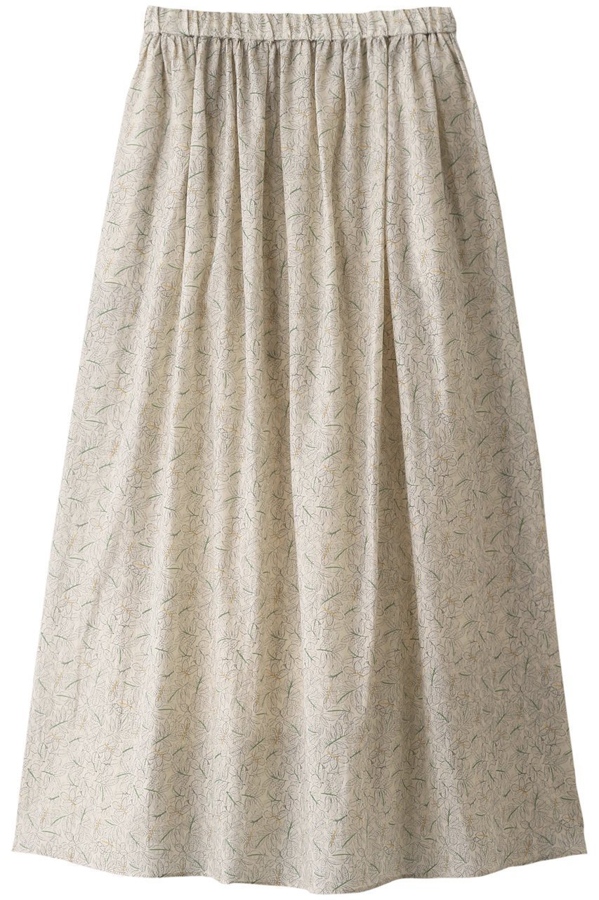 【プリスティン/PRISTINE】のリーフプリントギャザーSK インテリア・キッズ・メンズ・レディースファッション・服の通販 founy(ファニー) 　ファッション　Fashion　レディースファッション　Fashion for Women　スカート　Skirts　ギャザー　Gathered, Ruffled　セットアップ　Set-Up, Coordinated Outfit　プリント　Print, Printed Pattern　リーフ　Leaf, Botanical Leaf　ロング　Long, Long-Length　ナチュラル|ID: prp329100002804283 ipo3291000000035814672