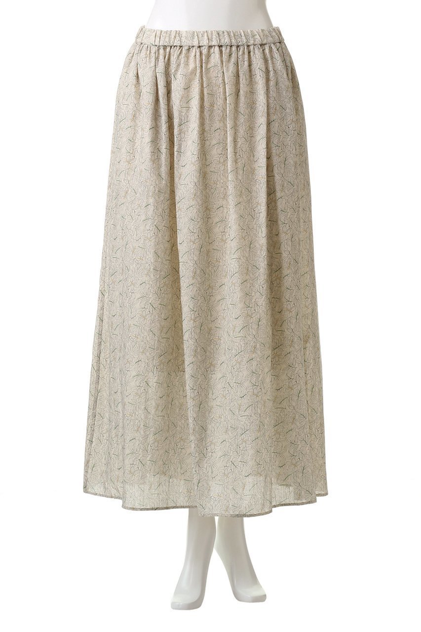 【プリスティン/PRISTINE】のリーフプリントギャザーSK 人気、トレンドファッション・服の通販 founy(ファニー) 　ファッション　Fashion　レディースファッション　Fashion for Women　スカート　Skirts　ギャザー　Gathered, Ruffled　セットアップ　Set-Up, Coordinated Outfit　プリント　Print, Printed Pattern　リーフ　Leaf, Botanical Leaf　ロング　Long, Long-Length　other-2|ID: prp329100002804283 ipo3291000000036432984