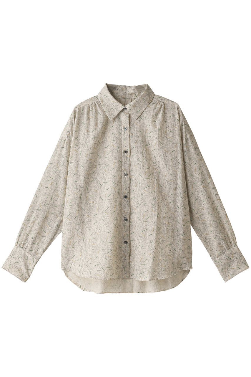 【プリスティン/PRISTINE】のリーフプリントギャザーブラウス 人気、トレンドファッション・服の通販 founy(ファニー) 　ファッション　Fashion　レディースファッション　Fashion for Women　トップス・カットソー　Cut & Sew Tops　シャツ・ブラウス・オフィスカジュアル　Elegant Blouses & Button-Ups　おすすめ　Recommended / Our Picks　ギャザー　Gathered, Ruffled　スリーブ　Sleeve, Long Sleeve / Short Sleeve　セットアップ　Set-Up, Coordinated Outfit　プリント　Print, Printed Pattern　ヨーク　Yoke, Yoke Design　リーフ　Leaf, Botanical Leaf　ロング　Long, Long-Length　 other-1|ID: prp329100002804284 ipo3291000000036878296