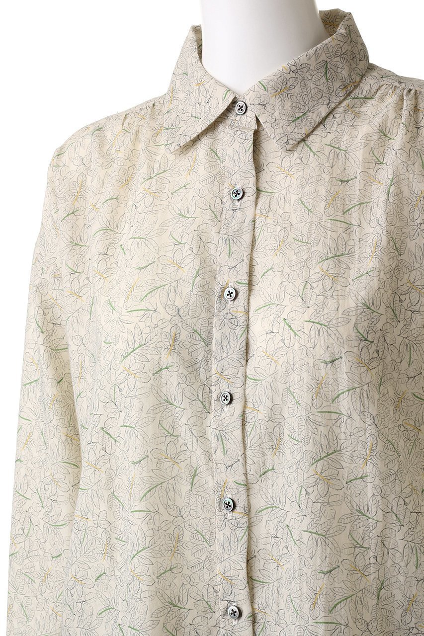 【プリスティン/PRISTINE】のリーフプリントギャザーブラウス 人気、トレンドファッション・服の通販 founy(ファニー) 　ファッション　Fashion　レディースファッション　Fashion for Women　トップス・カットソー　Cut & Sew Tops　シャツ・ブラウス・オフィスカジュアル　Elegant Blouses & Button-Ups　おすすめ　Recommended / Our Picks　ギャザー　Gathered, Ruffled　スリーブ　Sleeve, Long Sleeve / Short Sleeve　セットアップ　Set-Up, Coordinated Outfit　プリント　Print, Printed Pattern　ヨーク　Yoke, Yoke Design　リーフ　Leaf, Botanical Leaf　ロング　Long, Long-Length　other-5|ID: prp329100002804284 ipo3291000000036878301