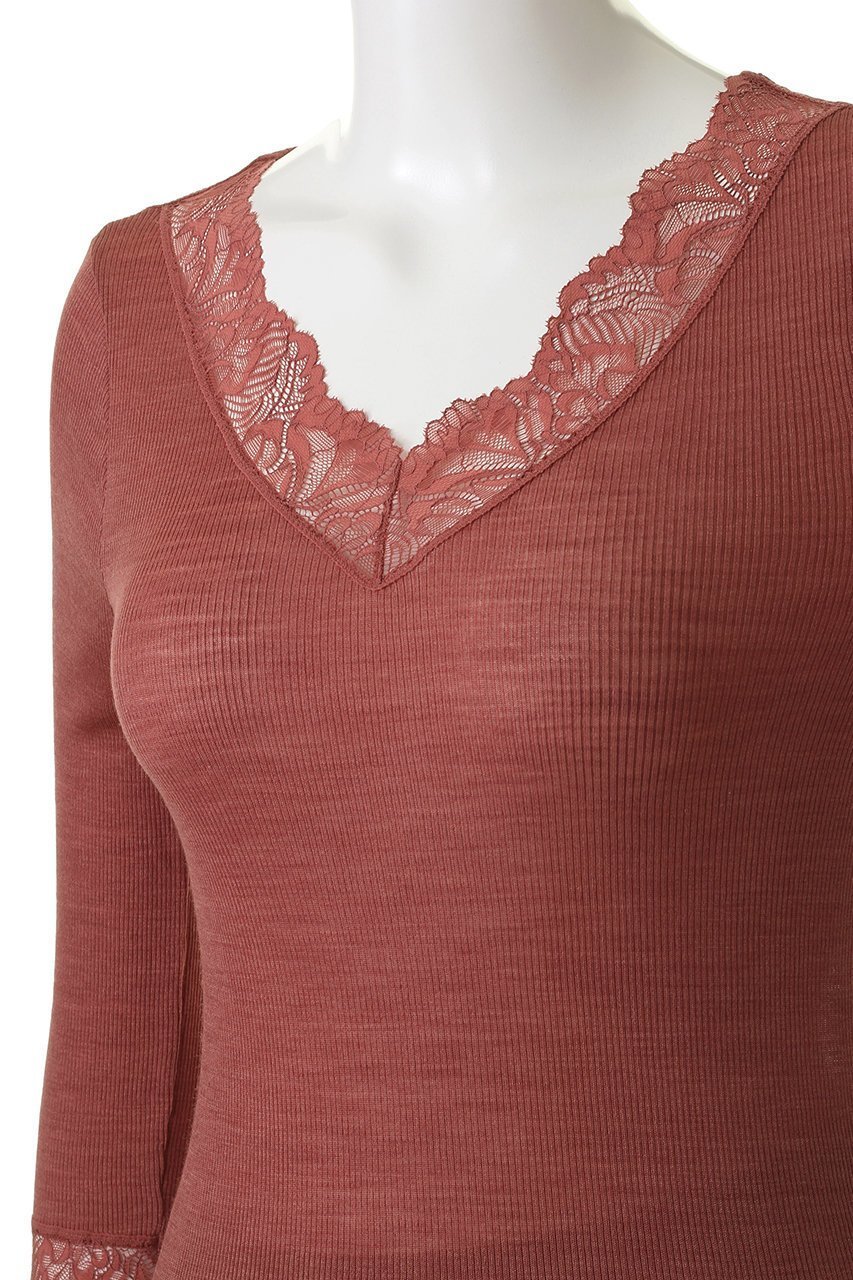 【ハンロ/HANRO】の22AW WOOLEN LACE七分袖 人気、トレンドファッション・服の通販 founy(ファニー) 　ファッション　Fashion　レディースファッション　Fashion for Women　下着・ランジェリー　Lingerie & Intimates　その他ランジェリー・インナーアイテム　Other Lingerie / Intimates　2022年　2022　2022-2023秋冬・A/W　Autumn/Winter 2022–23 AW22–23　おすすめ　Recommended / Our Picks　インナー　Innerwear　シルク　Silk, 100% Silk　セットアップ　Set-Up, Coordinated Outfit　フィット　Fit, Slim Fit　ランジェリー　Lingerie, Intimate Wear　レース　Lace, Lace Fabric　A/W・秋冬　Autumn/Winter　other-5|ID: prp329100002818041 ipo3291000000035335764