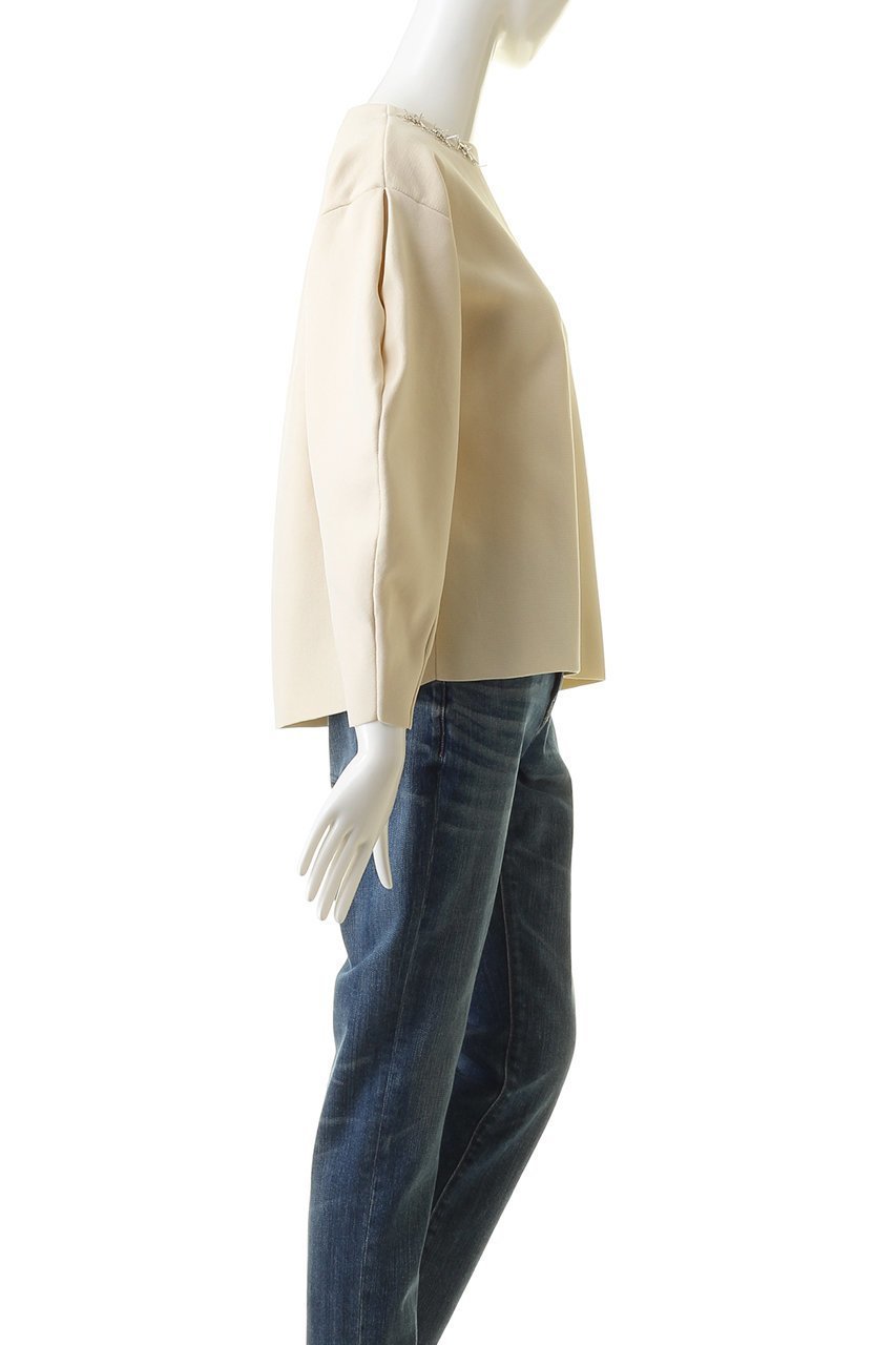 【マリリンムーン/MARILYN MOON】のネッククリスタルポリエステルニット 人気、トレンドファッション・服の通販 founy(ファニー) 　ファッション　Fashion　レディースファッション　WOMEN　トップス・カットソー　Tops/Tshirt　ニット　Knit Tops　プルオーバー　Pullover　オケージョン　Occasion　ガラス　Glass　ビジュー　Bijou　ミラノリブ　Milan Ribs　リュクス　Luxe　エレガント 上品　Elegant　other-3|ID: prp329100002823674 ipo3291000000031417983