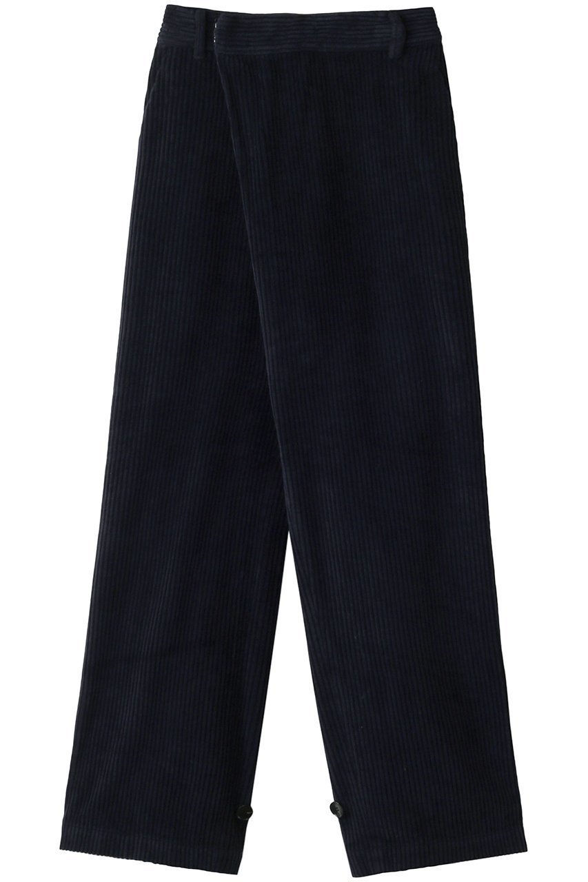 【ティーチ/TEECHI】の「グルービーパンツ」コーデュロイワイドロング インテリア・キッズ・メンズ・レディースファッション・服の通販 founy(ファニー) 　ファッション　Fashion　レディースファッション　Fashion for Women　パンツ　Pants & Trousers　シンプル　Simple, Minimal　フロント　Front, Front Design　ラップ　Wrap, Wrap Design　ワイド　Wide, Wide Fit　ネイビー|ID: prp329100002840389 ipo3291000000032828953