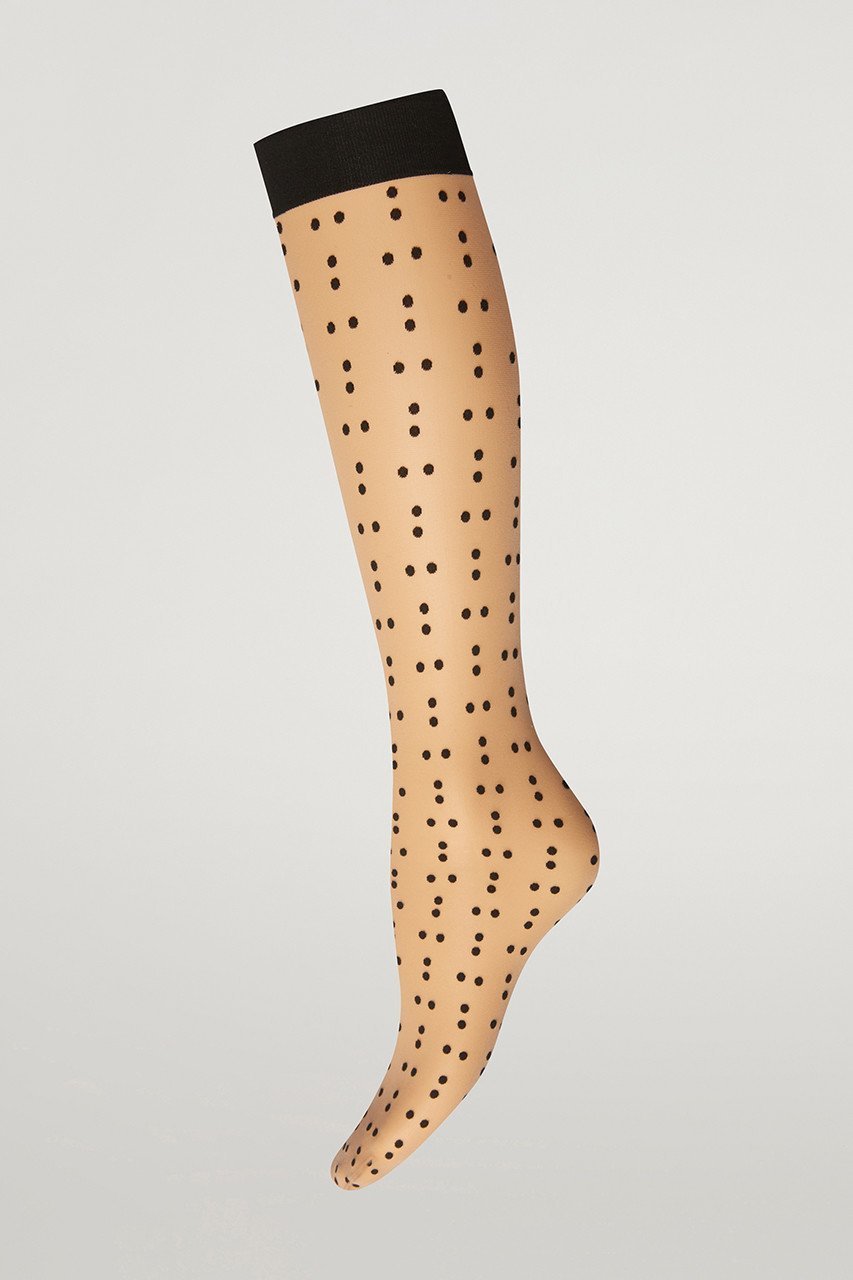 【ウォルフォード/Wolford】の34400 Dots Knee-Highs インテリア・キッズ・メンズ・レディースファッション・服の通販 founy(ファニー) 　ファッション　Fashion　レディースファッション　Fashion for Women　タイツ＆レッグウェア&美脚効果　Tights & Sheer Legwear　レッグウェア・ストッキング　Legwear & Hosiery　ストッキング　Stockings, Sheer Tights　ソックス　Socks, Hosiery　タイツ　Tights, Legwear　ドット　Polka Dot, Dot Pattern　ベージュ|ID: prp329100002840414 ipo3291000000032865773