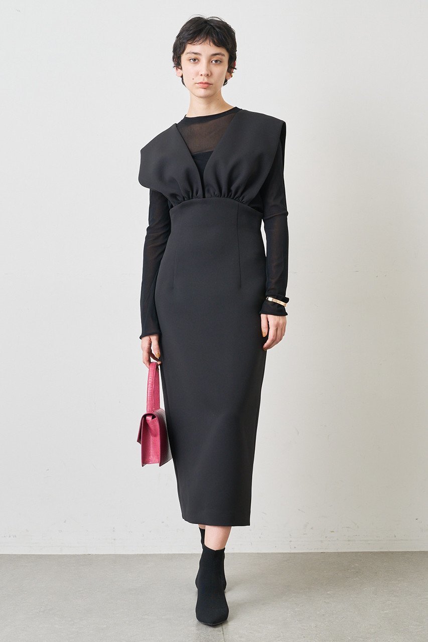 【ウィムガゼット/Whim Gazette】のVジャンスカワンピース 人気、トレンドファッション・服の通販 founy(ファニー) 　ファッション　Fashion　レディースファッション　Fashion for Women　ワンピース　Dresses　チュニック　Tunic Tops & Dresses　ギャザー　Gathered, Ruffled　クラシカル　Classical, Vintage-Inspired　シェイプ　Shape, Slim Fit　チュニック　Tunic, Long Top　ロング　Long, Long-Length　other-5|ID: prp329100002851694 ipo3291000000032875113