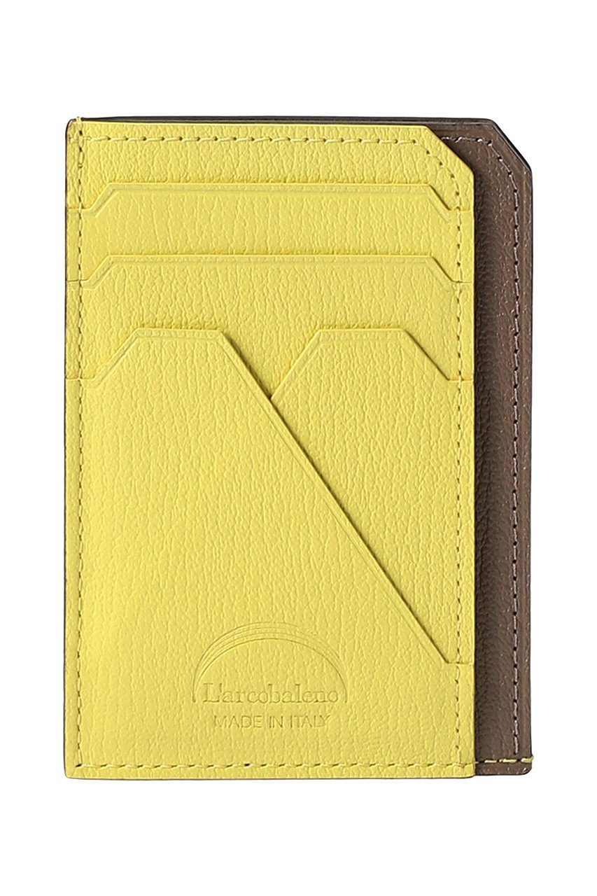 【ラルコバレーノ/L'arcobaleno】のスマートミニウォレット インテリア・キッズ・メンズ・レディースファッション・服の通販 founy(ファニー) 　ファッション　Fashion　レディースファッション　Fashion for Women　ミニ財布・二つ折り財布　Wallets & Card Cases　バッグ　Bags　コンパクト　Compact, Small Size　ジップ　Zip, Zipper　スマート　Smart, Elegant　フォルム　Silhouette, Form　ポケット　Pocket, Pocket Detail　定番　Standard, Basic Item　財布　Wallet, Purse　グレー×イエロー|ID: prp329100002881026 ipo3291000000036091338