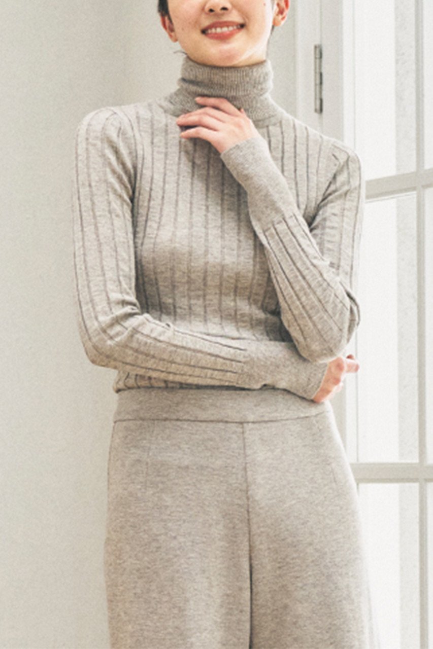 【プリスティン/PRISTINE】のヤク混ワイドリブタ-トルPO 人気、トレンドファッション・服の通販 founy(ファニー) 　ファッション　Fashion　レディースファッション　Fashion for Women　トップス・カットソー　Cut & Sew Tops　ニット　Knit Tops & Sweaters　カジュアルプルオーバー・ニットトップス　Pullovers & Knit Tops / Casual Pullovers　なめらか　Smooth, Silky Texture　スウェット / スエット　Sweatshirt, Sweatwear　A/W・秋冬　Autumn/Winter　other-6|ID: prp329100002886031 ipo3291000000036906716