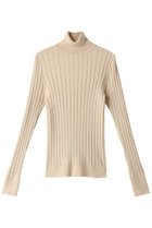 【プリスティン/PRISTINE】のカシミヤ混ワイドリブタ-トルPO ナチュラル|ID: prp329100002886033 ipo3291000000035963045