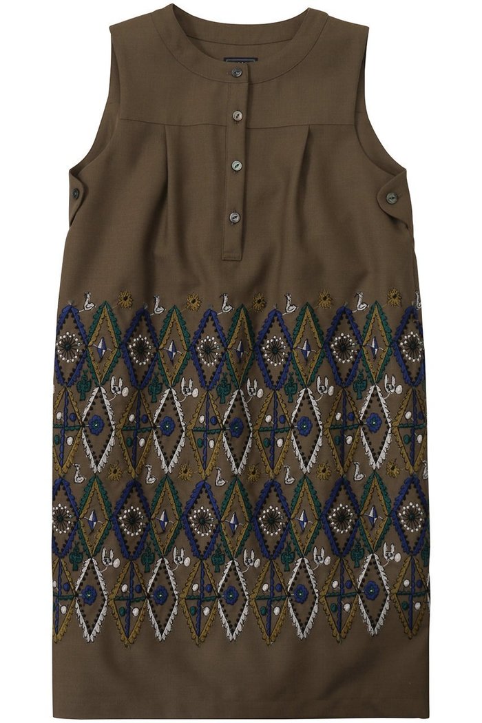 【ミナ ペルホネン/mina perhonen / KIDS】の【KIDS】forest diamond ワンピース ブラウン 140 インテリア・キッズ・メンズ・レディースファッション・服の通販 founy(ファニー) https://founy.com/ ファッション Fashion キッズファッション Fashion for Kids ワンピース Dresses カットソー Cut and Sewn Top タートルネック Turtleneck, High Neck |ID: prp329100002932934 ipo3291000000036192706