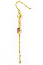 【ルボンボン/les bonbon】のlily chain ピアス(片耳用) イエロー/パープル|ID: prp329100002940644 ipo3291000000035553764