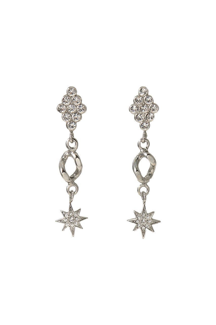 【アデル ビジュー/ADER bijoux】のSTAR ミックスモチーフピアス 人気、トレンドファッション・服の通販 founy(ファニー) 　ファッション　Fashion　レディースファッション　Fashion for Women　ジュエリー　Jewelry　ファッションリング　Fashion Rings　イヤリング・フープ・ドロップタイプ　Hoop, Drop & Clip Earrings　おすすめ　Recommended / Our Picks　イヤリング　Earrings　シルバー　Silver, Metallic Silver　セットアップ　Set-Up, Coordinated Outfit　フランス　France, French　ロング　Long, Long-Length　人気　Popular, Best Seller　再入荷　Restock / Back in Stock　定番　Standard, Basic Item　 other-1|ID: prp329100002965674 ipo3291000000032550141