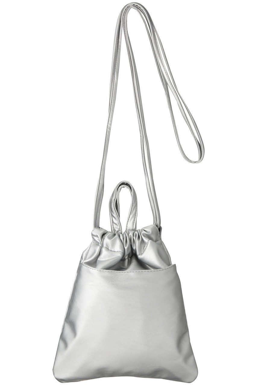 【メゾンスペシャル/MAISON SPECIAL】の【UNISEX】フェイクレザー 巾着ショルダーバッグ インテリア・キッズ・メンズ・レディースファッション・服の通販 founy(ファニー) 　ファッション　Fashion　レディースファッション　Fashion for Women　バッグ　Bags　ユニセックス　Unisex, Genderless　アウトドア　Outdoor Clothing　ショルダー　Shoulder, Shoulder Strap　フェイクレザー　Faux Leather, PU Leather　ポシェット　Pochette, Mini Bag　ロング　Long, Long-Length　巾着　Drawstring Bag, Kinchaku　旅行　Travel　SLV(シルバー)|ID: prp329100002968750 ipo3291000000033948997