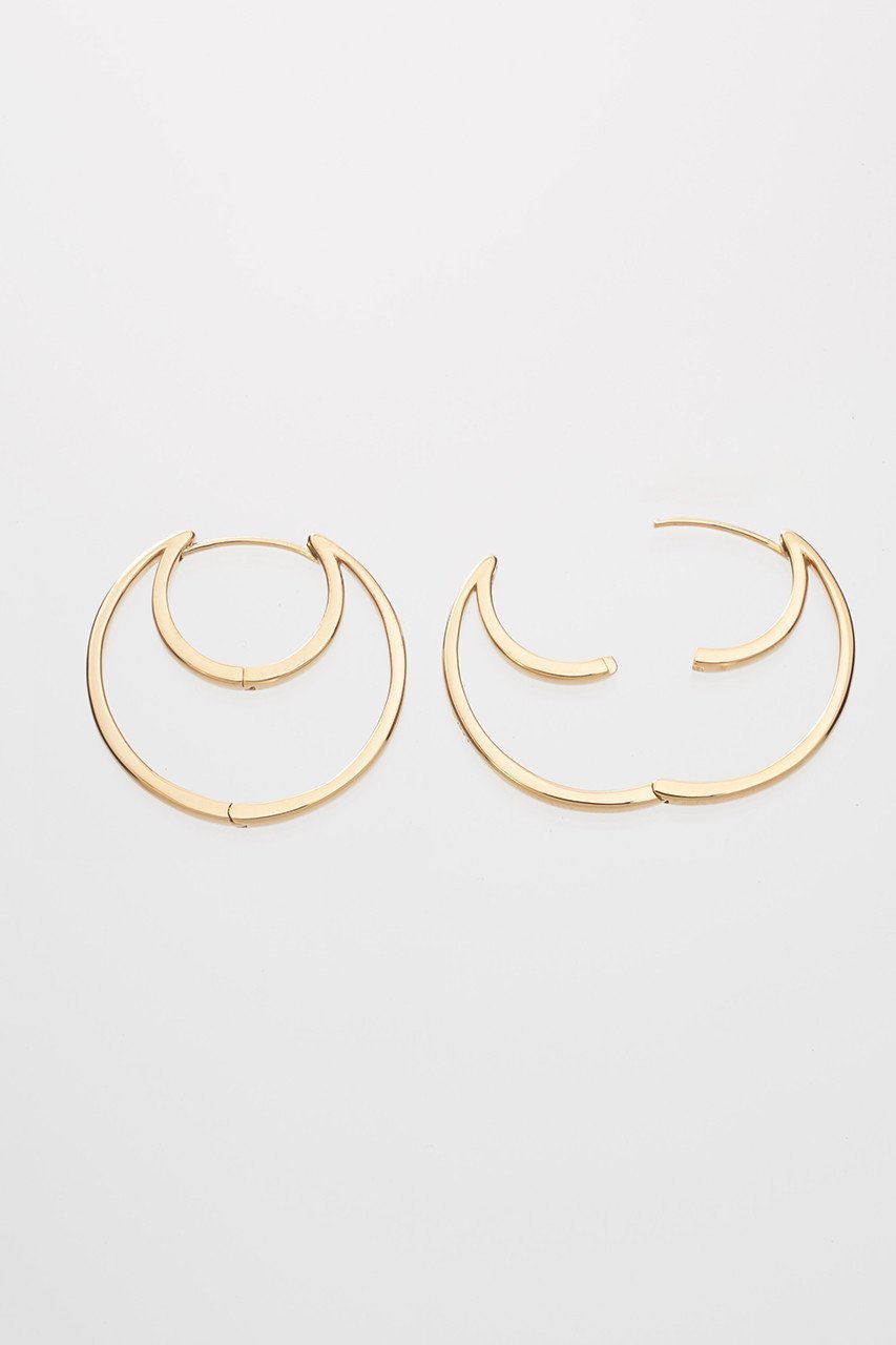 【プラウ/PLOW】のHug Moon Hoop ピアス M 人気、トレンドファッション・服の通販 founy(ファニー) 　ファッション　Fashion　レディースファッション　WOMEN　ジュエリー　Jewelry　リング　Rings　イヤリング　Earrings　イヤリング　Earrings　シンプル　Simple　other-3|ID: prp329100002989289 ipo3291000000031914148