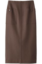 【アルアバイル/allureville】のカラーメルトン釦付キタイトスカート モカ|ID: prp329100003009273 ipo3291000000036544125