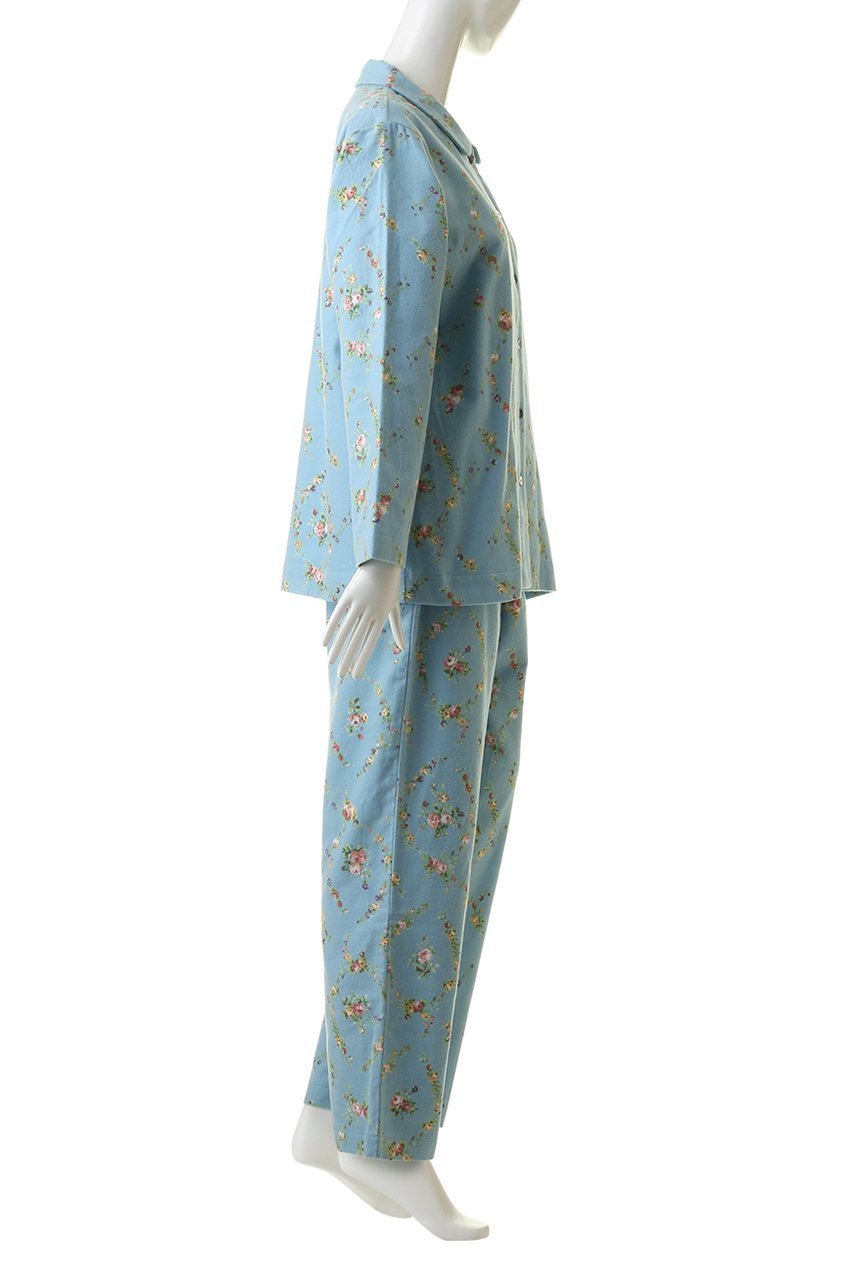 【イクコ/IKUKO】の綾ネル花柄プリント 襟付きパジャマ 人気、トレンドファッション・服の通販 founy(ファニー) 　ファッション　Fashion　レディースファッション　Fashion for Women　おすすめ　Recommended / Our Picks　セットアップ　Set-Up, Coordinated Outfit　ターバン　Turban, Headband　パジャマ　Pajamas, Sleepwear　フェミニン　Feminine, Girly　フラワー　Flower, Floral　プリント　Print, Printed Pattern　A/W・秋冬　Autumn/Winter　other-3|ID: prp329100003014149 ipo3291000000032832083