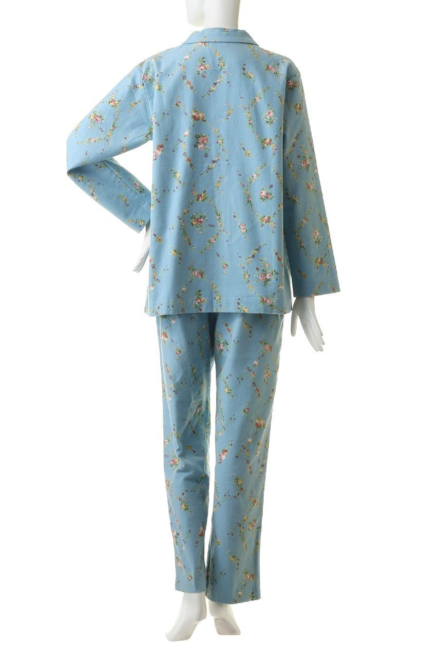 【イクコ/IKUKO】の綾ネル花柄プリント 襟付きパジャマ 人気、トレンドファッション・服の通販 founy(ファニー) 　ファッション　Fashion　レディースファッション　Fashion for Women　おすすめ　Recommended / Our Picks　セットアップ　Set-Up, Coordinated Outfit　ターバン　Turban, Headband　パジャマ　Pajamas, Sleepwear　フェミニン　Feminine, Girly　フラワー　Flower, Floral　プリント　Print, Printed Pattern　A/W・秋冬　Autumn/Winter　other-4|ID: prp329100003014149 ipo3291000000032832084