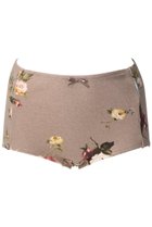 【イクコ/IKUKO】のスムース花柄起毛 ボックスショーツ モカ|ID: prp329100003014153 ipo3291000000036147652