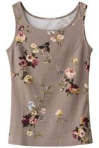 【イクコ/IKUKO】のスムース花柄起毛 タンクトップ モカ|ID: prp329100003014155 ipo3291000000036001066
