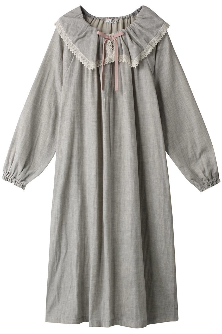 【イクコ/IKUKO / GOODS】の杢糸ダブルガーゼ ビックカラーネグリジェ 人気、トレンドファッション・服の通販 founy(ファニー) ダブル Double, Double-Breasted パジャマ Pajamas, Sleepwear リボン Ribbon, Bow レース Lace, Lace Fabric other-1|ID: prp329100003014157 ipo3291000000032832133
