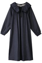 【イクコ/IKUKO / GOODS】の杢糸ダブルガーゼ ビックカラーネグリジェ 人気、トレンドファッション・服の通販 founy(ファニー) ダブル Double, Double-Breasted パジャマ Pajamas, Sleepwear リボン Ribbon, Bow レース Lace, Lace Fabric thumbnail ネイビー|ID: prp329100003014157 ipo3291000000032832135