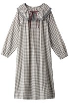 【イクコ/IKUKO / GOODS】の杢糸ダブルガーゼ ビックカラーネグリジェ 人気、トレンドファッション・服の通販 founy(ファニー) ダブル Double, Double-Breasted パジャマ Pajamas, Sleepwear リボン Ribbon, Bow レース Lace, Lace Fabric thumbnail グレーチェック|ID: prp329100003014157 ipo3291000000032832136