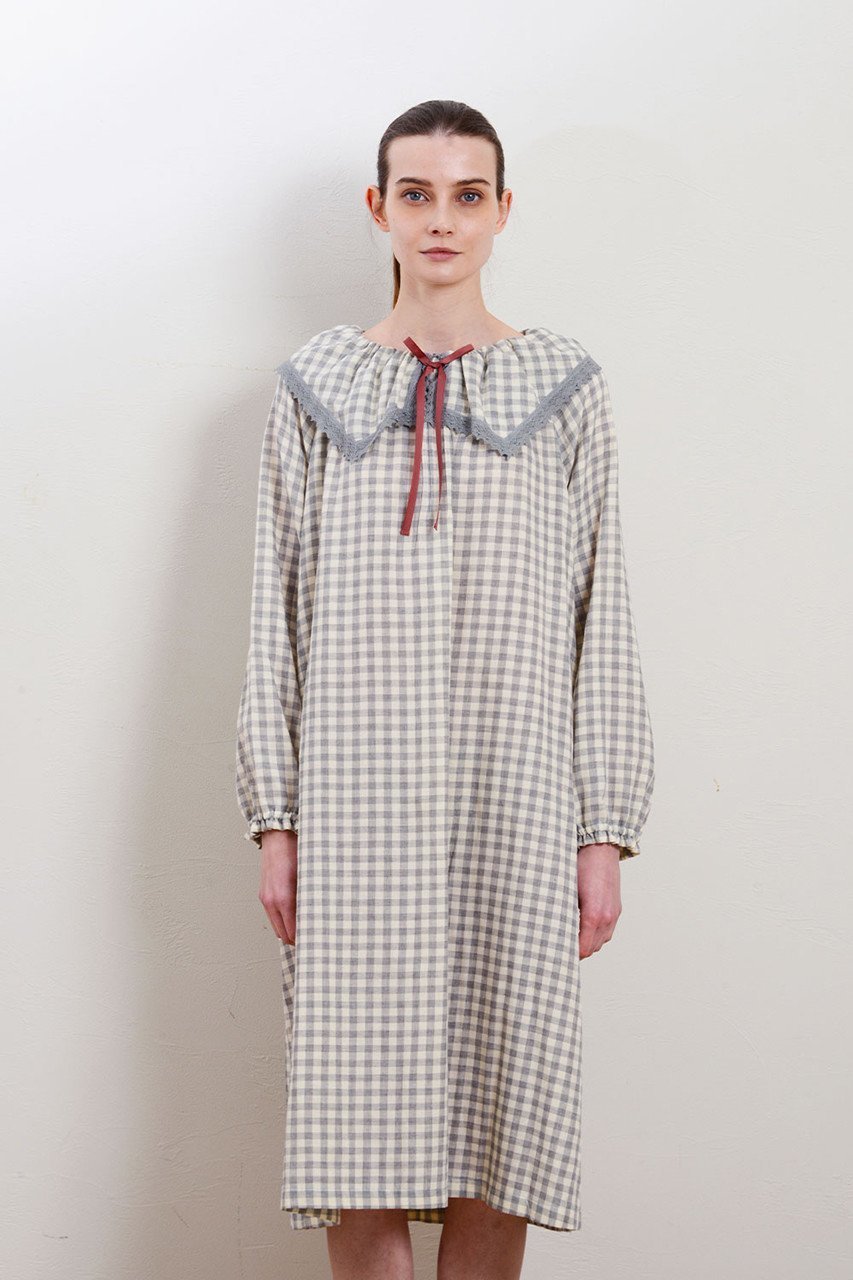 【イクコ/IKUKO / GOODS】の杢糸ダブルガーゼ ビックカラーネグリジェ 人気、トレンドファッション・服の通販 founy(ファニー) ダブル Double, Double-Breasted パジャマ Pajamas, Sleepwear リボン Ribbon, Bow レース Lace, Lace Fabric other-6|ID: prp329100003014157 ipo3291000000032832141