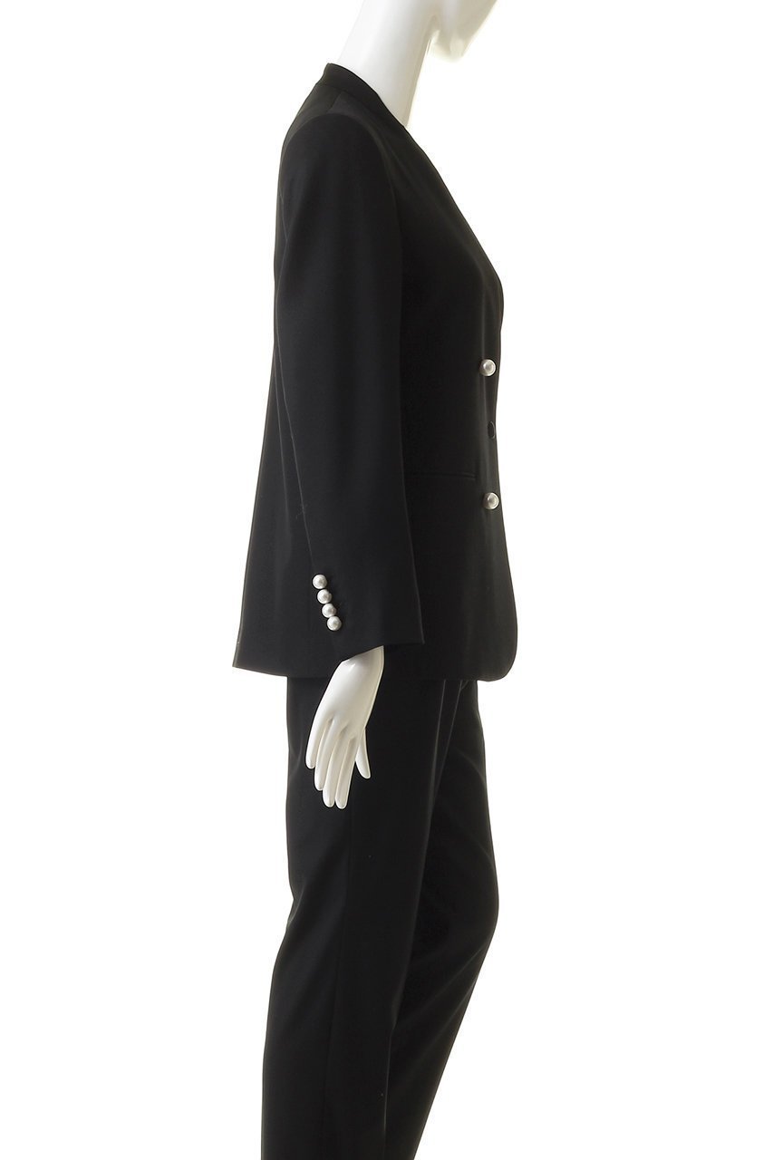 【チノ/CINOH】のBLACK FORMAL ノーカラージャケット 人気、トレンドファッション・服の通販 founy(ファニー) 　ファッション　Fashion　レディースファッション　WOMEN　アウター　Coat Outerwear　ジャケット　Jackets　ノーカラージャケット　No Collar Leather Jackets　エレガント 上品　Elegant　オケージョン　Occasion　シンプル　Simple　ジャケット　Jacket　パール　Pearl　フロント　Front　マニッシュ　Mannish　定番　Standard　other-3|ID: prp329100003026933 ipo3291000000031395430