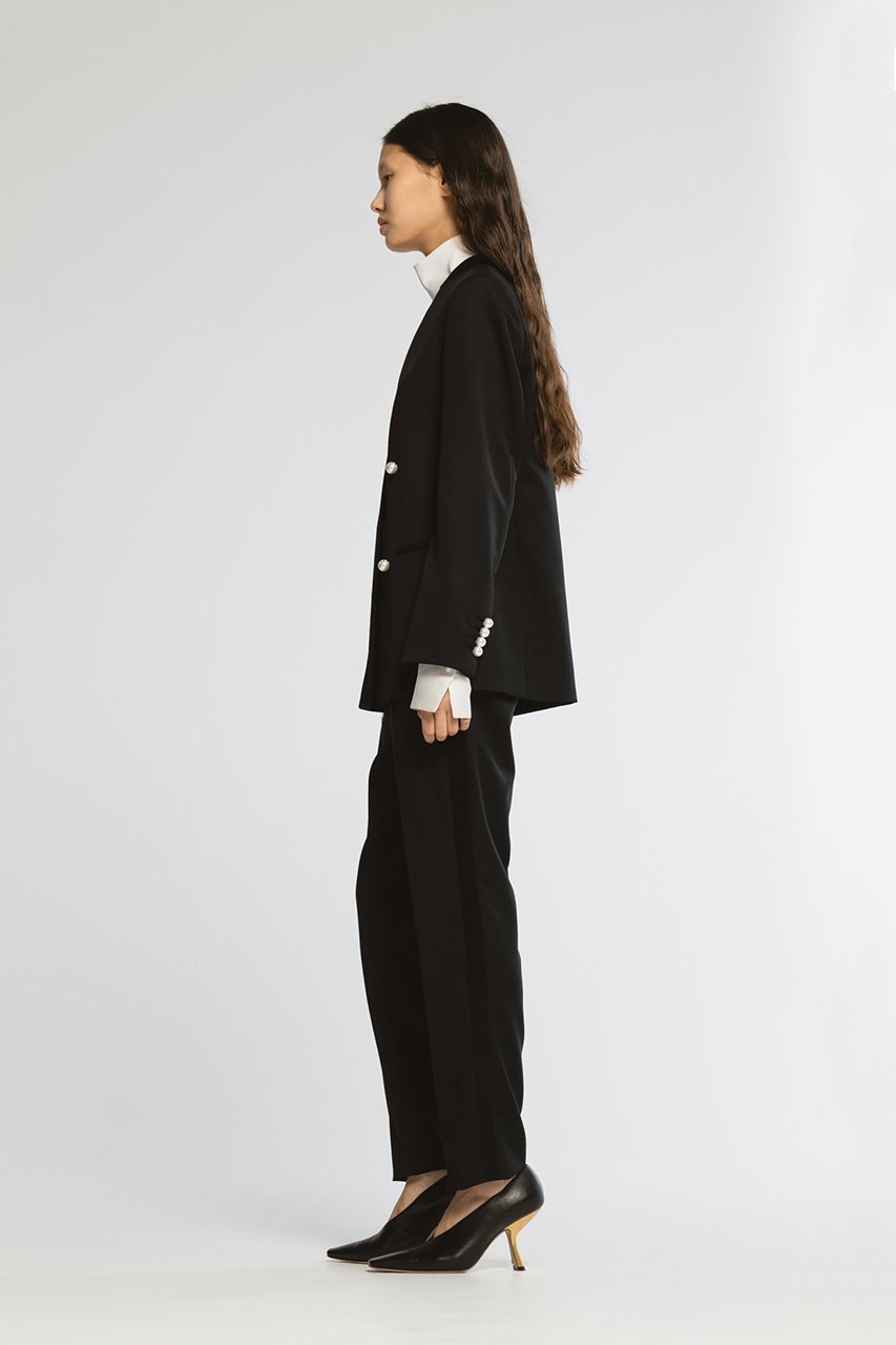 【チノ/CINOH】のBLACK FORMAL ノーカラージャケット 人気、トレンドファッション・服の通販 founy(ファニー) 　ファッション　Fashion　レディースファッション　WOMEN　アウター　Coat Outerwear　ジャケット　Jackets　ノーカラージャケット　No Collar Leather Jackets　エレガント 上品　Elegant　オケージョン　Occasion　シンプル　Simple　ジャケット　Jacket　パール　Pearl　フロント　Front　マニッシュ　Mannish　定番　Standard　other-8|ID: prp329100003026933 ipo3291000000031395440
